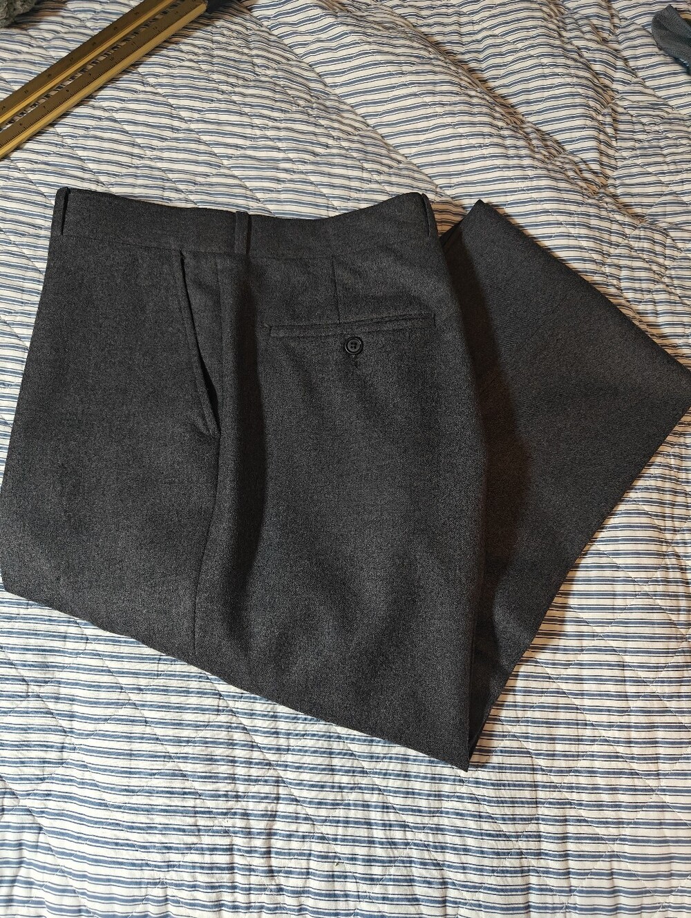 Vintage 1970s Corbin Prime Flannel Wool Dress Pants Slacks 38x32 (Fits 38.5)